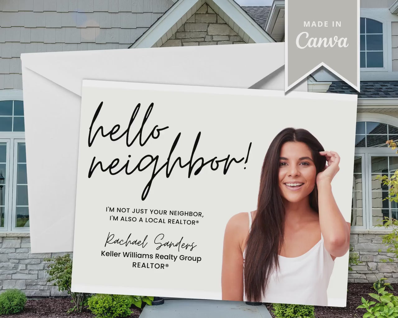 Real Estate Postcard Template | Farming Material | Real Estate Agent Marketing | Canva Template | Hello Neighbor Postcard | Flyer | Mailer