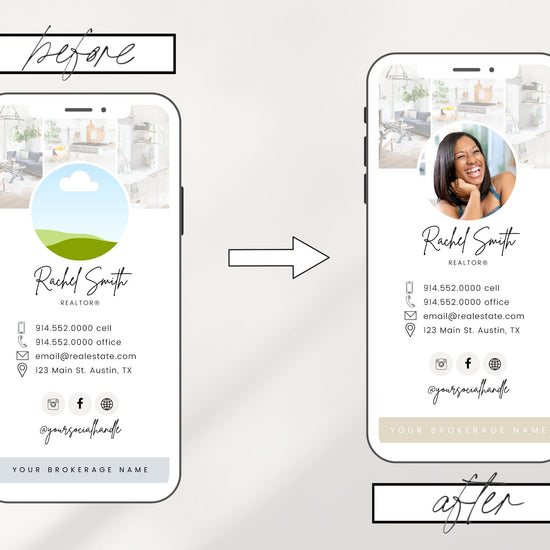 Digital Business Card Canva Template | Real Estate Business Card | Real Estate Marketing | Modern Business Card | Entrepreneur | Modern