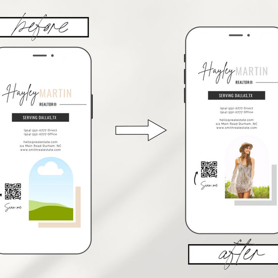 Digital Business Card Canva Template | Business Card | Real Estate Marketing | Modern Business Card | Entrepreneur | Photographer| Vol 12