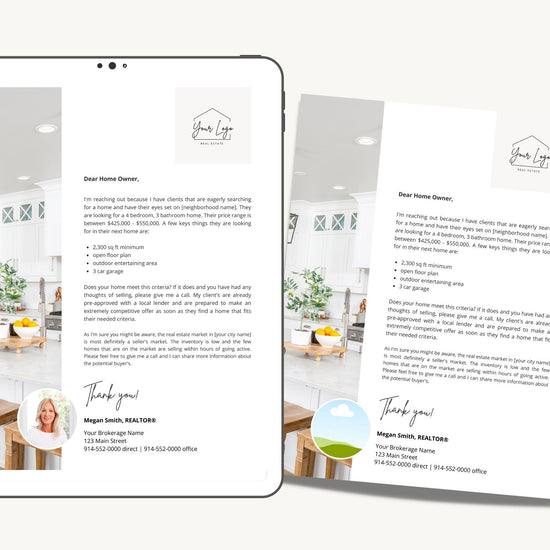 Real Estate Agent Prospecting Letter | Neighborhood Farming | Editable Canva | Realtor Marketing | Modern Agent Referral Flyer | Vol 1