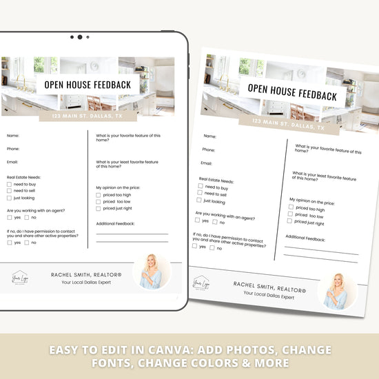 Open House Feedback Sheet | Agent Marketing Materials | Open House Sign In | Listing Presentation | Seller Guide | Buyer Guide | Vol 2