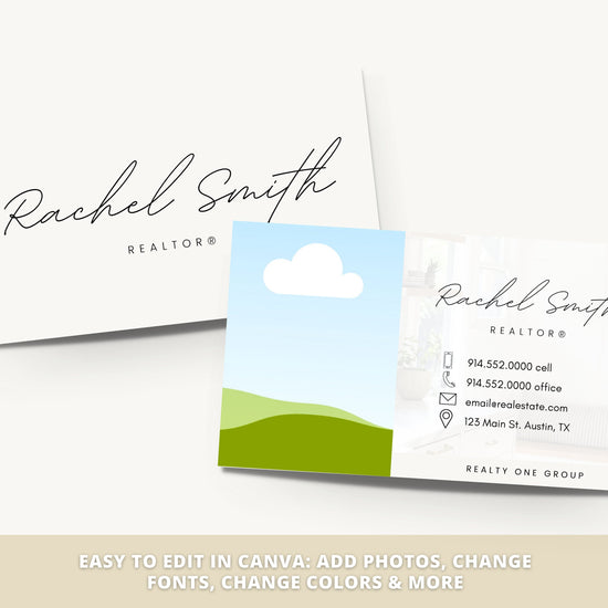 Real Estate Business Card Canva Template | Two-Sided | Real Estate Business Card | Entrepreneur | Interior Designer | Photographer | Vol 4