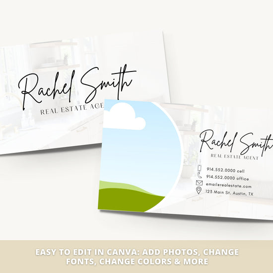 Real Estate Business Card Canva Template | Two-Sided | Real Estate Business Card | Entrepreneur | Interior Designer | Photographer | Vol 10
