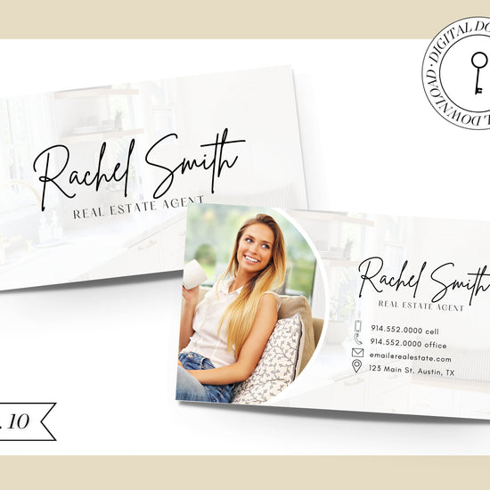 Real Estate Business Card Canva Template | Two-Sided | Real Estate Business Card | Entrepreneur | Interior Designer | Photographer | Vol 10