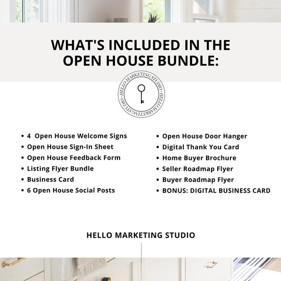 Open House Bundle | Real Estate Marketing Materials | Open House Sign In | Real Estate Marketing | Canva Template | Buyer Guide | Open House