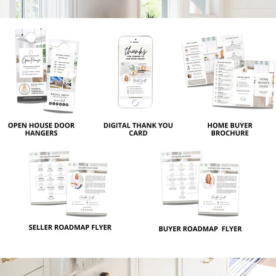 Open House Bundle | Real Estate Marketing Materials | Open House Sign In | Real Estate Marketing | Canva Template | Buyer Guide | Open House