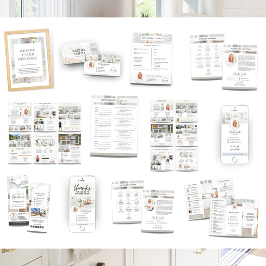 Open House Bundle | Real Estate Marketing Materials | Open House Sign In | Real Estate Marketing | Canva Template | Buyer Guide | Open House