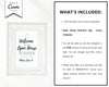 Printable Open House Real Estate Welcome Sign | Real Estate Open House Flyer | Open House Sign In | Open House Template | Canva Template