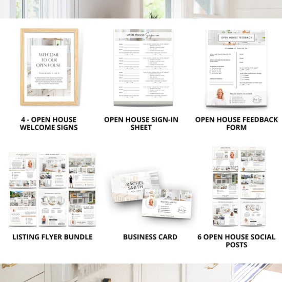Open House Bundle | Real Estate Marketing Materials | Open House Sign In | Real Estate Marketing | Canva Template | Buyer Guide | Open House