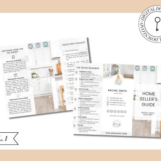 Home Seller Brochure | Editable Canva Template | Real Estate Marketing | Double-Sided Tri-Fold Brochure | Seller Guide | Open House | Vol 1