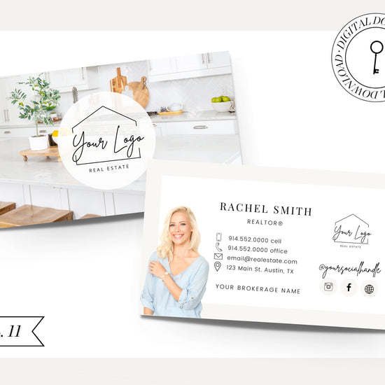 Real Estate Business Card Canva Template | Two-Sided | Real Estate Business Card | Entrepreneur | Interior Designer | Photographer | Vol 11