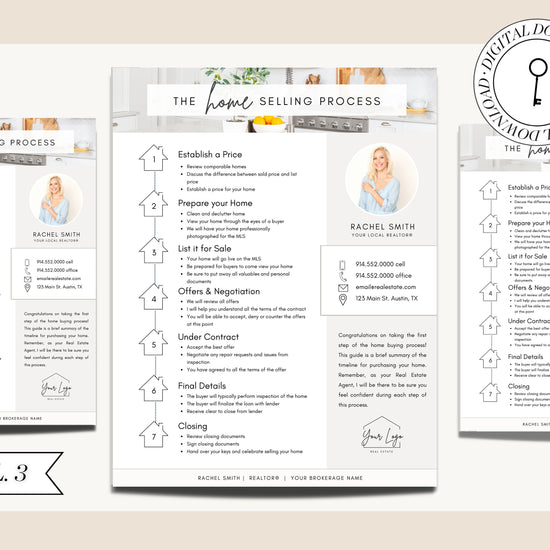 Home Seller Roadmap Guide | Seller Packet | Seller Flyer | Real Estate Marketing Material | Modern Marketing | Canva Template | Sell | Vol 3
