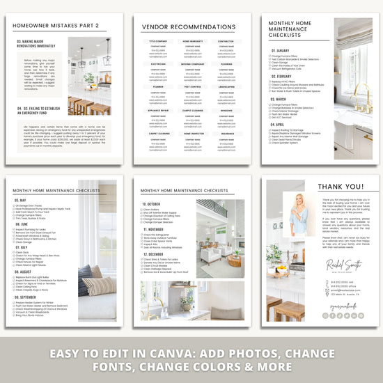 Real Estate Client Closing Guide Exit Packet | New Home Binder | Buyer Packet | Real Estate Marketing |Real Estate Home Buyer Canva Template