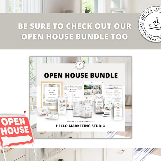 Open House Flyer | Real Estate Open House Flyer Template | Just Listed Flyer | Real Estate Marketing | Editable Canva Template | Postcard