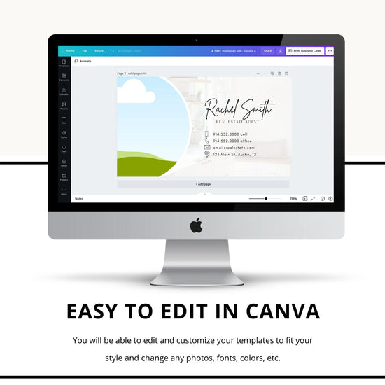 Digital Business Card & Business Card Bundle | Real Estate Marketing | Modern Real Estate Business Card | Entrepreneur | Canva Template
