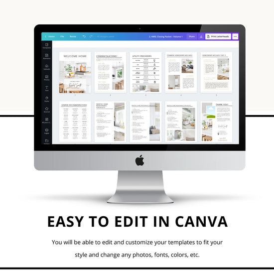 Real Estate Client Closing Guide Exit Packet | New Home Binder | Buyer Packet | Real Estate Marketing |Real Estate Home Buyer Canva Template