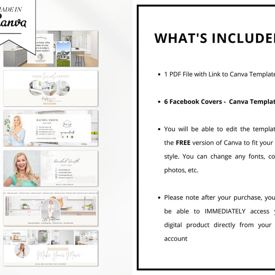 Real Estate Facebook Cover Banner | Real Estate Marketing | Social Media Banner | Entrepreneur Marketing | Modern Canva Template | Business