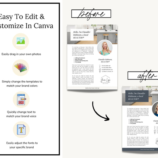 Real Estate Prospecting Letter | Neighborhood Farming Flyer | Editable Canva Template | Real Estate Postcard | Real Estate Marketing | Vol 3