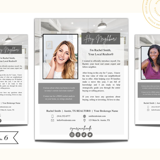 Real Estate Introduction Flyer | Real Estate Marketing | Canva Template | Real Estate Template | New Agent Flyer | Real Estate Postcard
