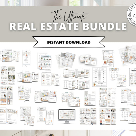 Ultimate Real Estate Marketing Templates Bundle | Seller Guide | Buyer Guide | Real Estate Flyers | Real Estate Social Media Posts | Canva