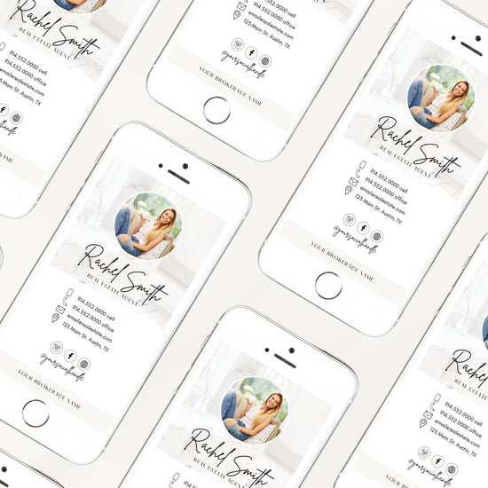 Digital Business Card Canva Template | Real Estate Business Card | Real Estate Marketing | Modern Business Card | Entrepreneur | Modern