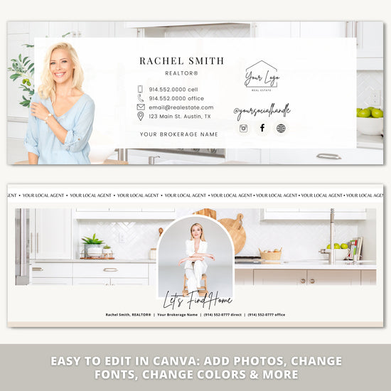 Real Estate Facebook Cover Banner | Real Estate Marketing | Social Media Banner | Entrepreneur Marketing | Modern Canva Template | Business