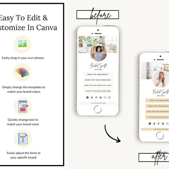 Link in Bio Instagram Template | Real Estate Marketing | Instagram Landing Page | Link Tree Alternate | Digital Download | Mini Website