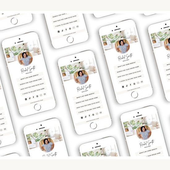Link in Bio Instagram Template | Real Estate Marketing | Instagram Landing Page | Link Tree Alternate | Digital Download | Mini Website
