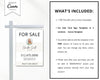 Real Estate Yard Sign Template | For Sale Yard Sign | Customizable For Sale Signage | Canva Template | Canva Template | Modern For Sale Sign