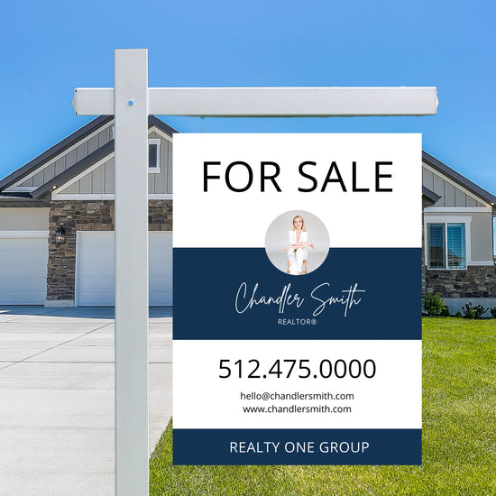 Real Estate Yard Sign Template | For Sale Yard Sign | Customizable For Sale Signage | Canva Template | Canva Template | Modern For Sale Sign