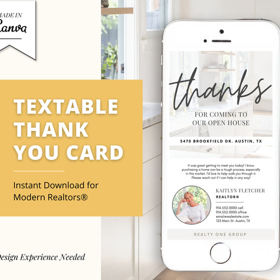 Digital Thank You Card | Real Estate Business Card | Open House Thank You Card | Real Estate Marketing | Entrepreneur | Invitation | Vol 2