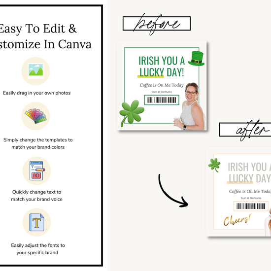 St Patricks Day Instagram Posts | Real Estate Agent Marketing Canva Templates | Real Estate Social Media Posts | St Patricks Day Pop By