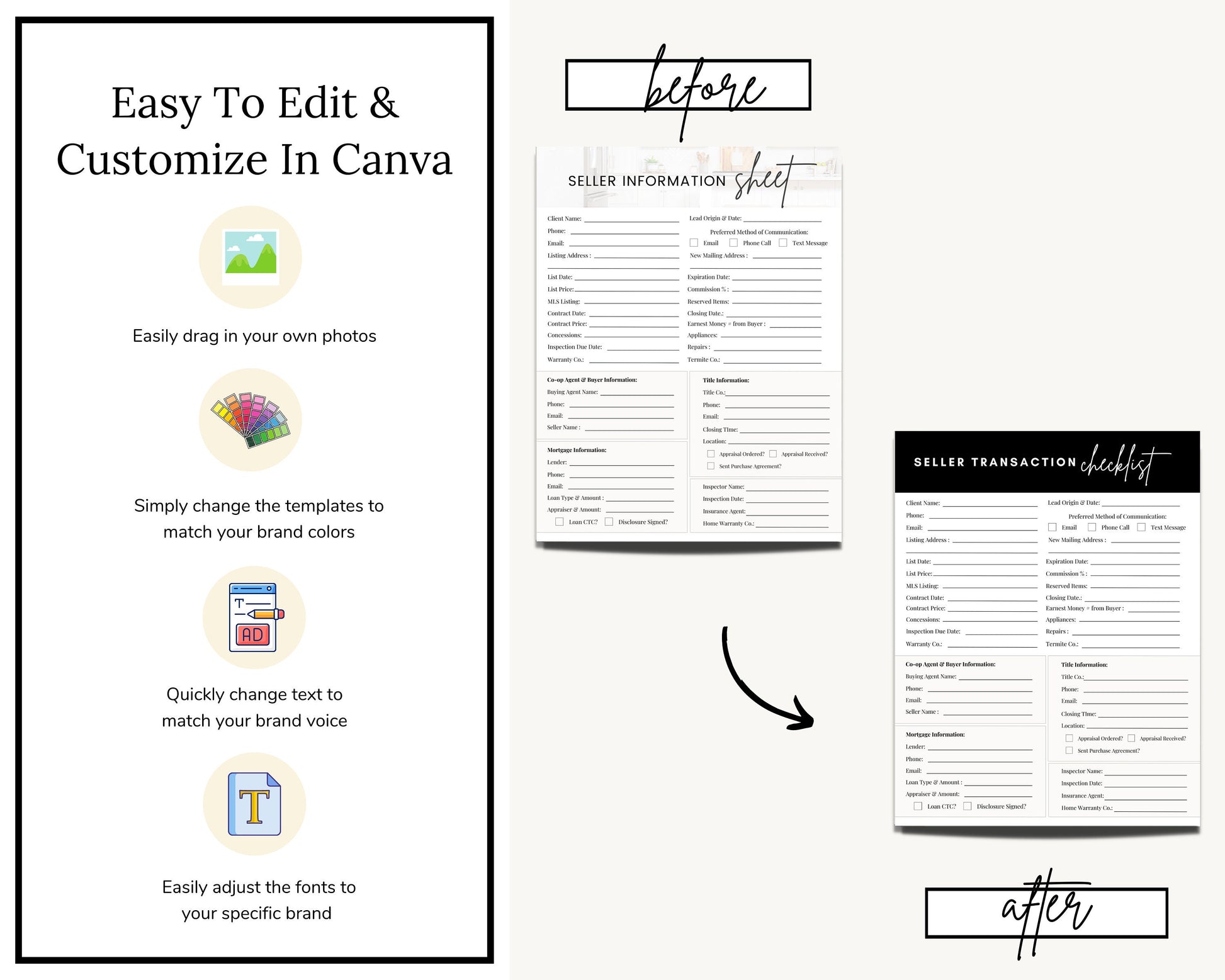 Buyer & Seller Information Sheet | Client Info | Client In-take Sheet | Real Estate Information Sheet | Client Transaction Form | New Client