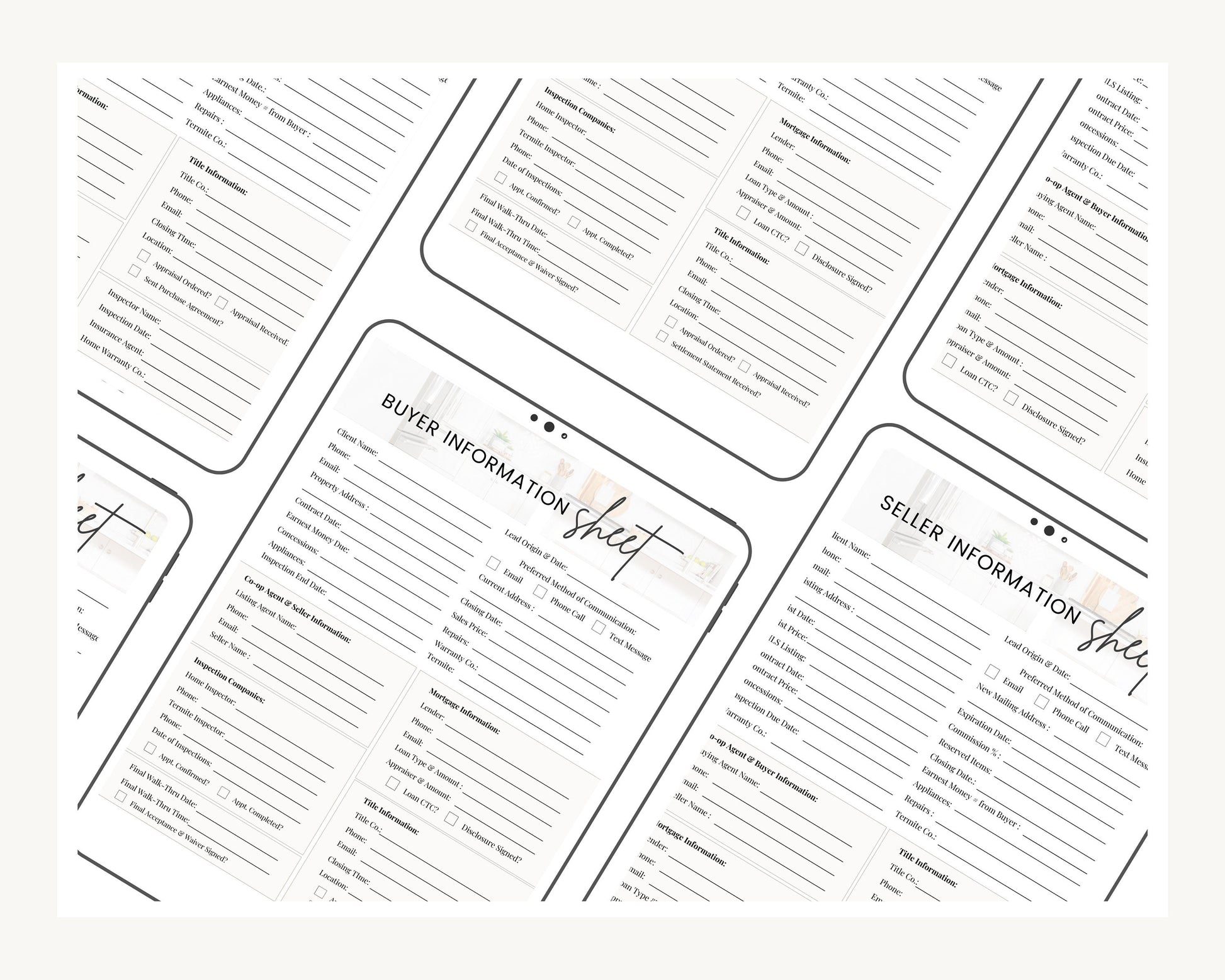 Buyer & Seller Information Sheet | Client Info | Client In-take Sheet | Real Estate Information Sheet | Client Transaction Form | New Client