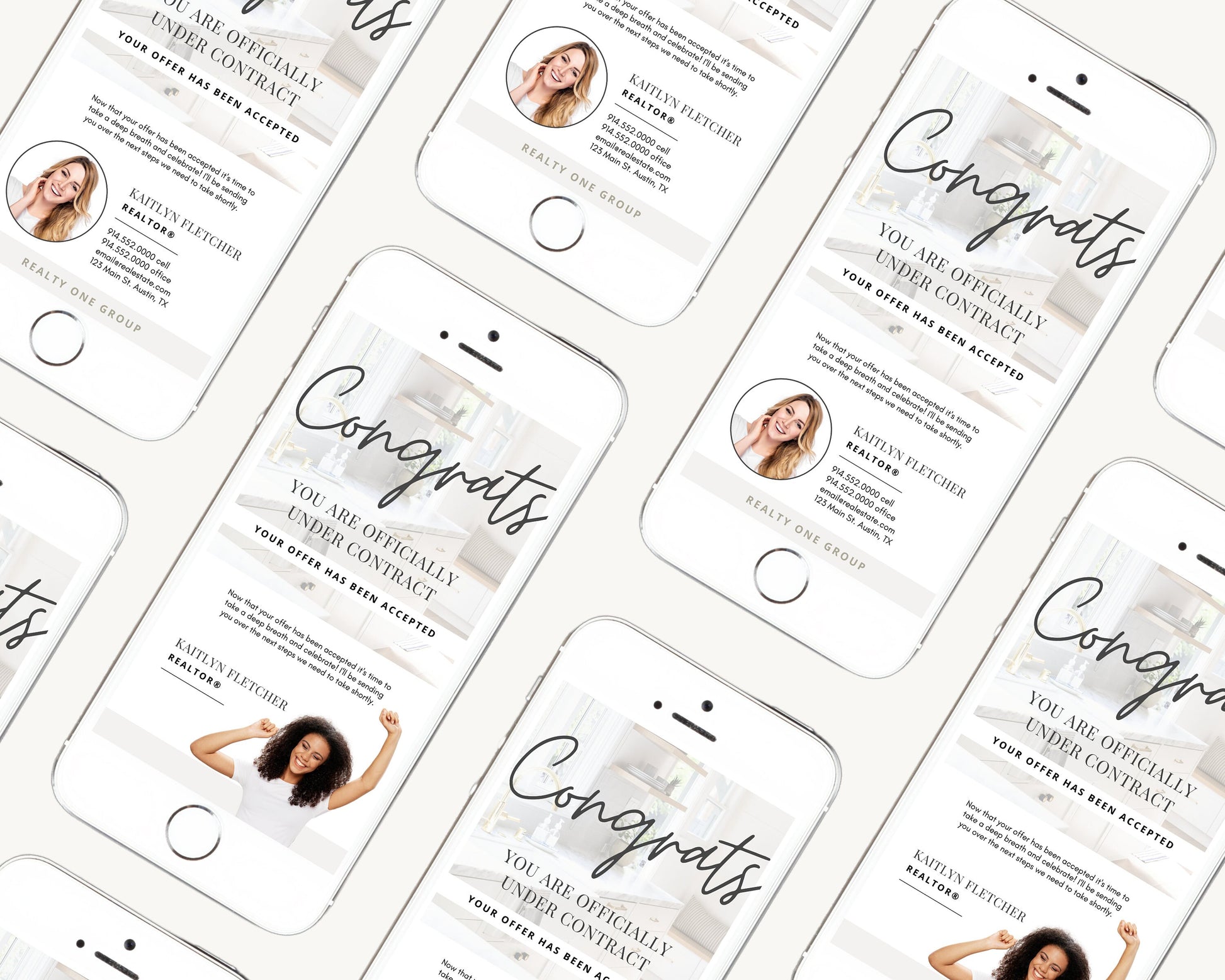 Digital Under Contract Congratulations Card | Real Estate Business Card | Real Estate Marketing | Entrepreneur | Open House | Home Buyer