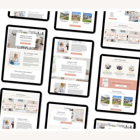 Real Estate Canva Website | Real Estate Agent Website | Canva Website Template | Business Website | Real Estate Marketing | Link In Bio