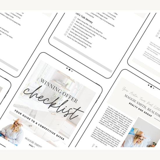 Winning Offer Checklist | Strong Offer Checklist | Offer Summary Cover Sheet | Real Estate Marketing | Multiple Offer Offer | Buying Power