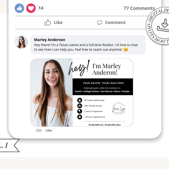 Real Estate Facebook Self Promotion Referral Post | Black Real Estate Social Media Posts | Facebook Ad Instagram Ads | Real Estate Marketing