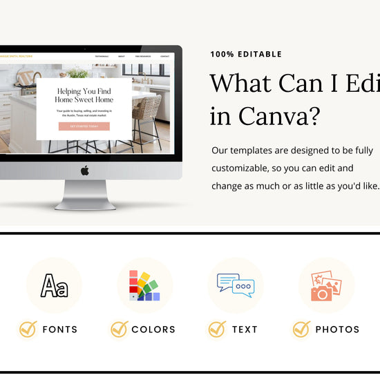 Real Estate Canva Website | Real Estate Agent Website | Canva Website Template | Business Website | Real Estate Marketing | Link In Bio