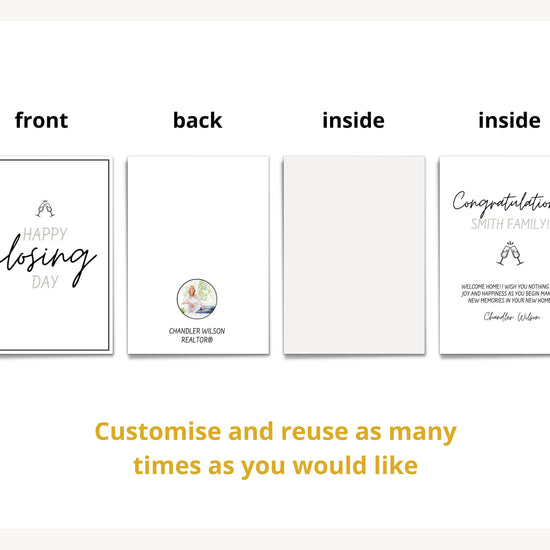 Happy Closing Day Real Estate Greeting Card | Real Estate Agent Card | Mortgage Lender Cards | Loan Officer Cards Real Estate Canva Template