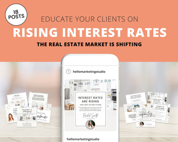 Market Shift Instagram Posts | Real Estate Social Media Posts | Rent vs Buy | Mortgage Lender | Home Equity Posts | Interest Rates Rising