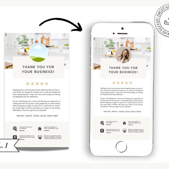 Client Review Request Textable Card | Real Estate Agent Marketing | Entrepreneur Client Testimonials | Canva Template | Referral Request