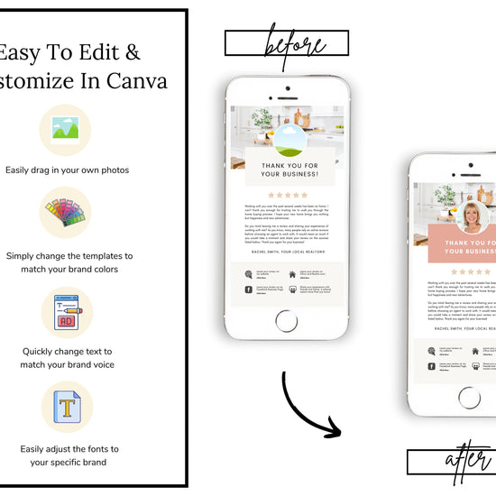 Client Review Request Textable Card | Real Estate Agent Marketing | Entrepreneur Client Testimonials | Canva Template | Referral Request