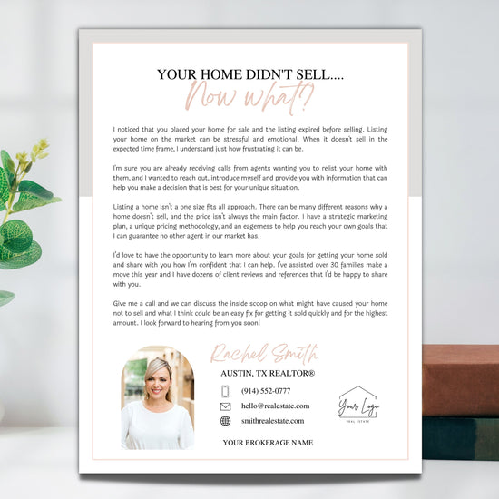 Real Estate Expired Listing Flyer | Real Estate Marketing | Canva Template | Real Estate Template | New Agent Flyer | Real Estate Postcard