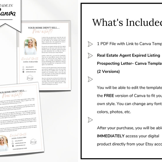 Real Estate Expired Listing Flyer | Real Estate Marketing | Canva Template | Real Estate Template | New Agent Flyer | Real Estate Postcard