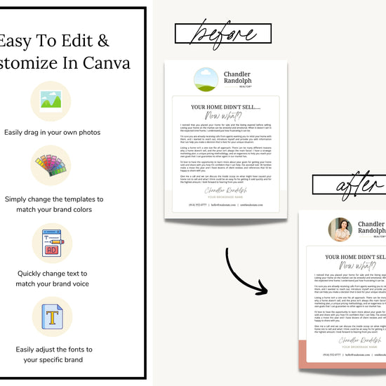 Real Estate Expired Listing Flyer | Real Estate Marketing | Canva Template | Real Estate Template | New Agent Flyer | Real Estate Postcard