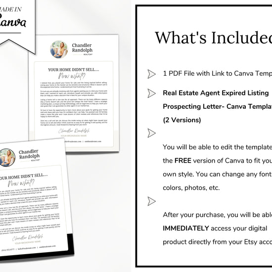 Real Estate Expired Listing Flyer | Real Estate Marketing | Canva Template | Real Estate Template | New Agent Flyer | Real Estate Postcard