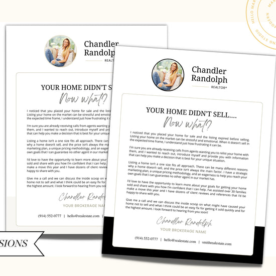 Real Estate Expired Listing Flyer | Real Estate Marketing | Canva Template | Real Estate Template | New Agent Flyer | Real Estate Postcard