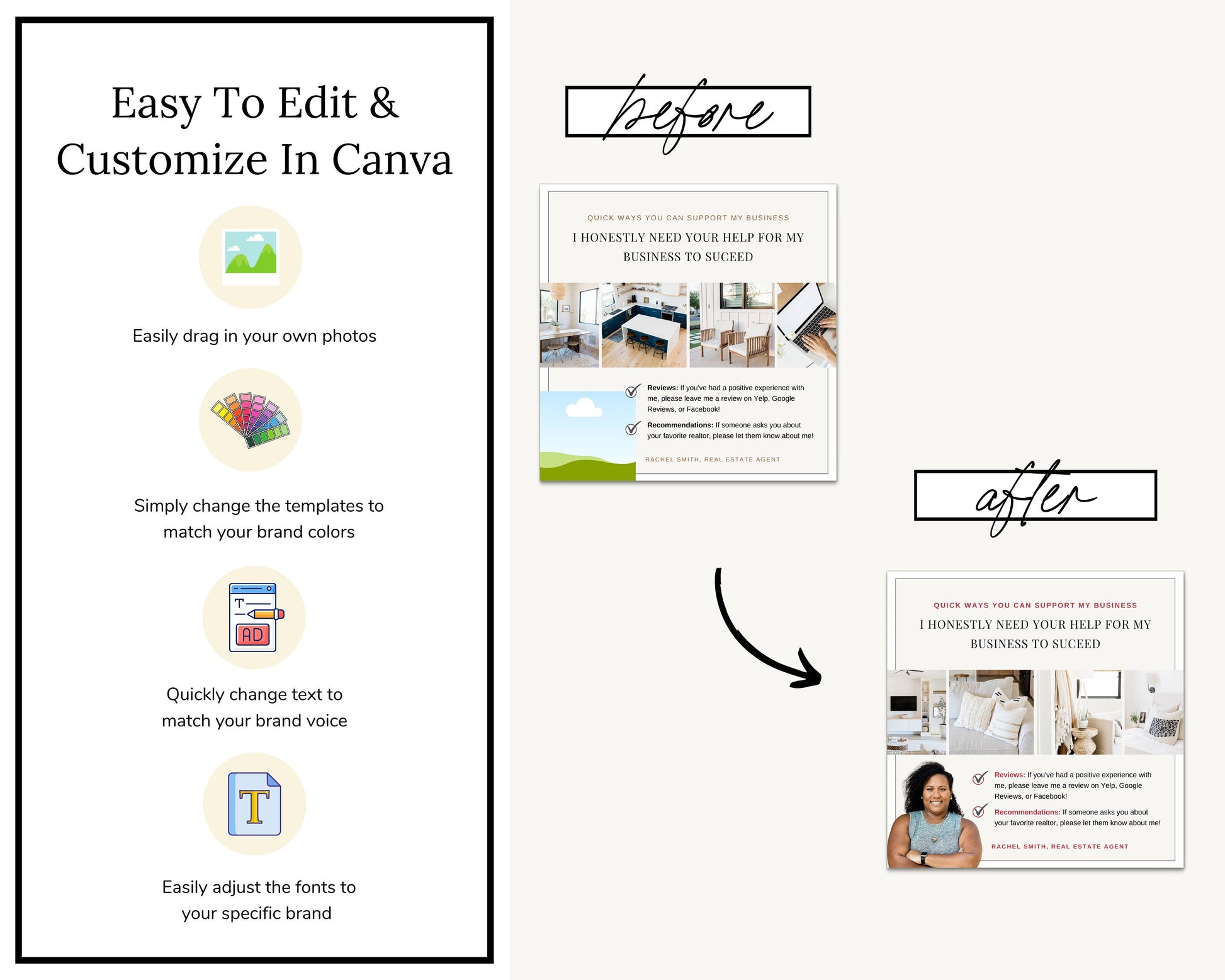 September Real Estate Captions & 30 Matching Real Estate Canva Posts | Real Estate Instagram Posts | Real Estate Marketing | Canva Template