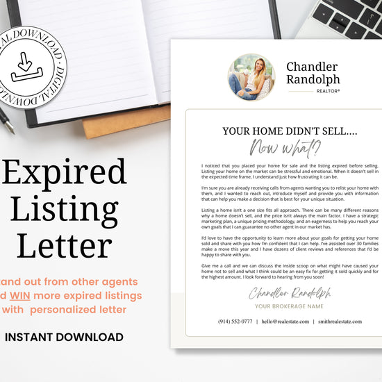 Real Estate Expired Listing Flyer | Real Estate Marketing | Canva Template | Real Estate Template | New Agent Flyer | Real Estate Postcard